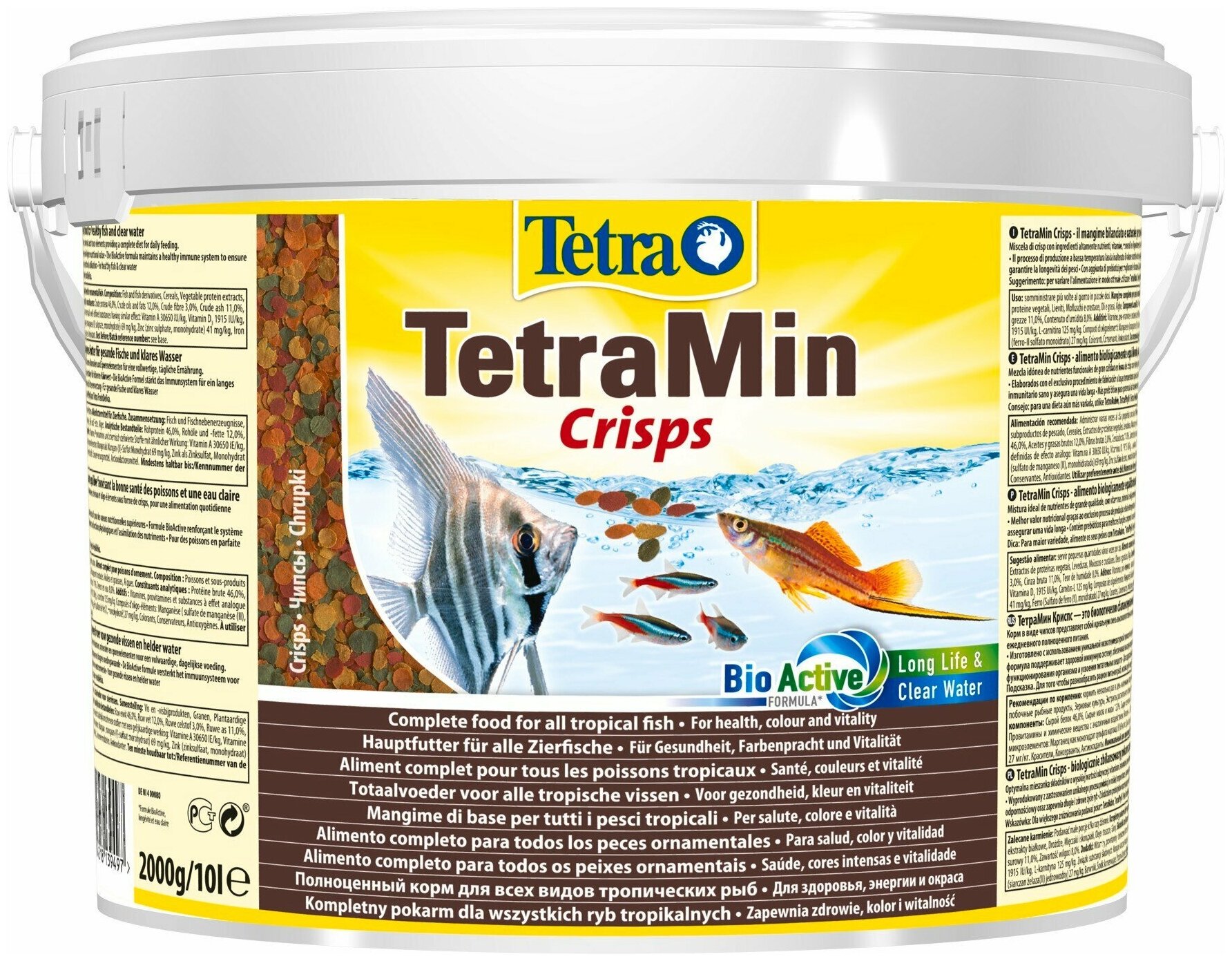 Корм для аквариумных рыб Tetra TetraMin Crisps 10 л (чипсы)