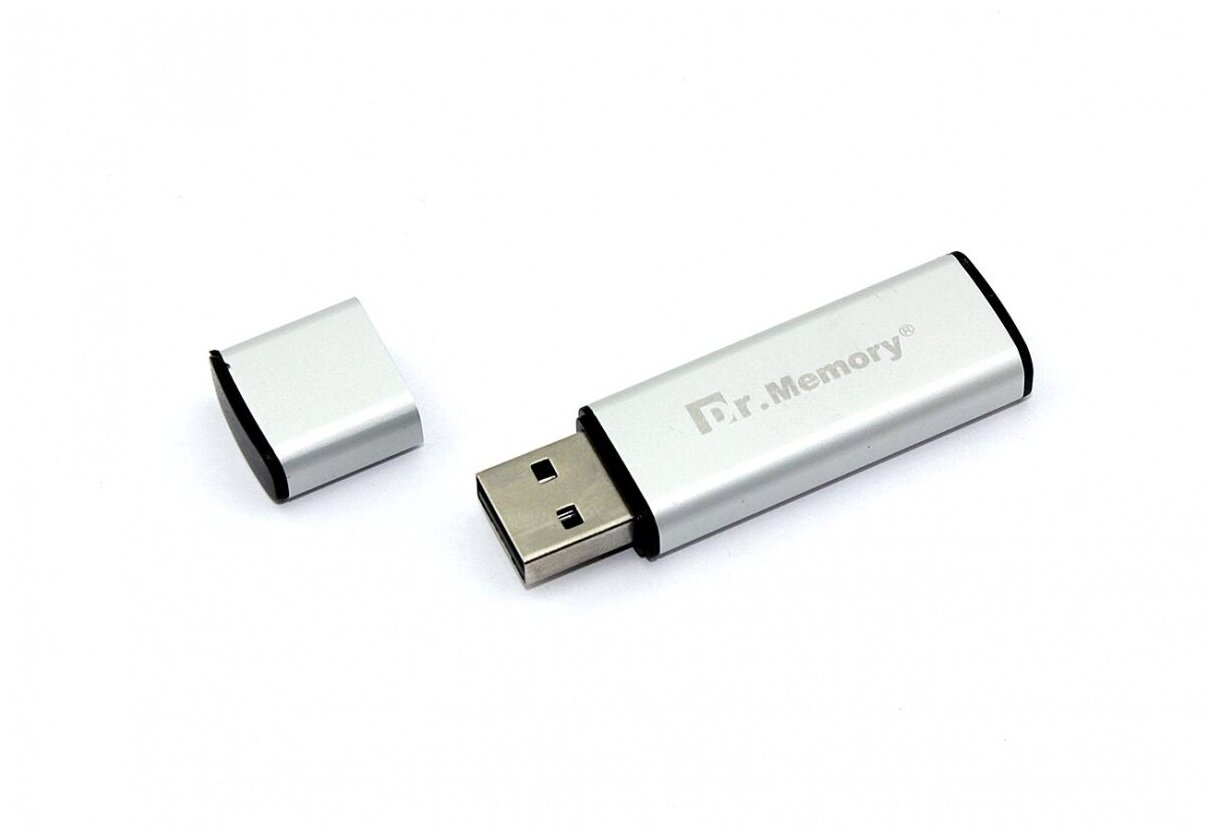 Флешка USB Dr. Memory 009 8GB, USB 2.0, серебристый