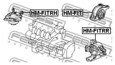Подушка Двигателя Задняя (Honda Jazz/Fit Gd# 2002-2008) Febest Febest арт. hm-fit