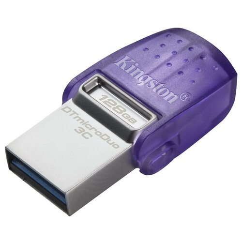 USB Flash Drive Kingston 128 Gb DataTraveler microDuo 3C usb flash drive kingston datatraveler microduo 3c 128gb фиолетовый