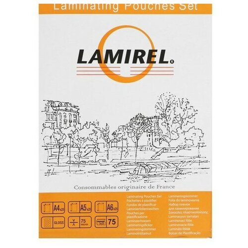 Пленка Lamirel LA-78787(01) (набор А4, A5, A6 по 25 шт., 75 мкм, 75 шт. в уп.)