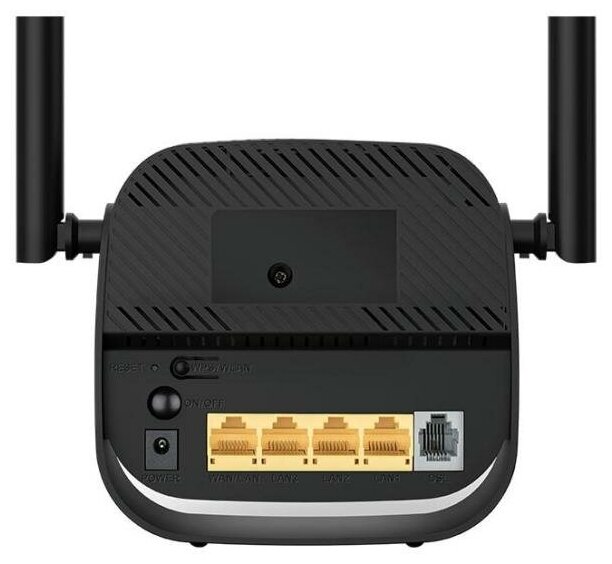 Беспроводной маршрутизатор ADSL D-Link DSL-2750U/R1A 802.11bgn 300Mbps 2.4 ГГц 4xLAN LAN черный