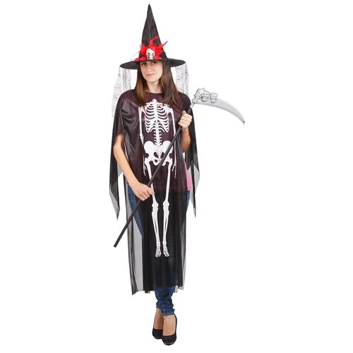 Костюм взрослый ведьма с косой взрослый карнавальный костюм ec 201016 ведьма с косой