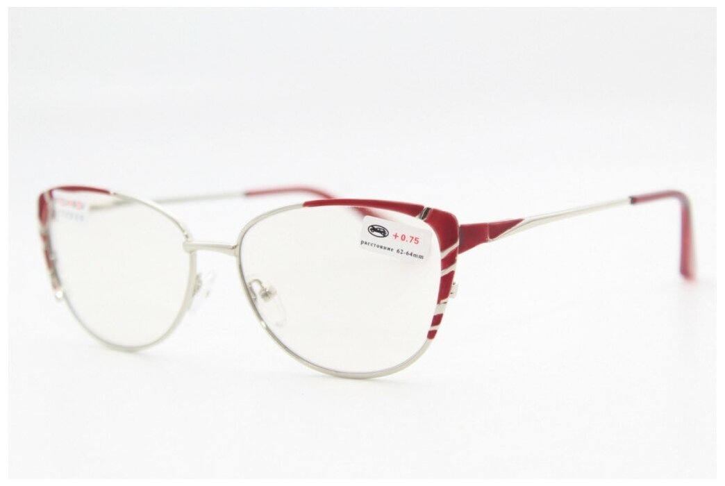 Готовые очки для зрения со стеклянными линзами "фотохром" и флекс душками (красные)