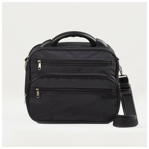 фото 7003 жатка сумка мужская 29*18*24см, черный, 2отд, 2нар кармана, длин ремень 1135150 зфтс