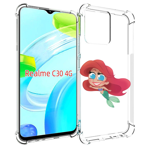 Чехол MyPads русалка-мулатка для Realme C30 4G / Narzo 50i Prime задняя-панель-накладка-бампер чехол mypads русалка мулатка для realme x50 pro задняя панель накладка бампер