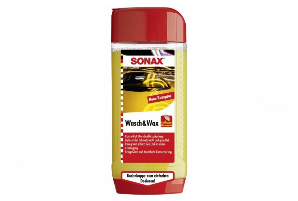 SONAX Автошампунь-концентрат с воском Wash and Wax