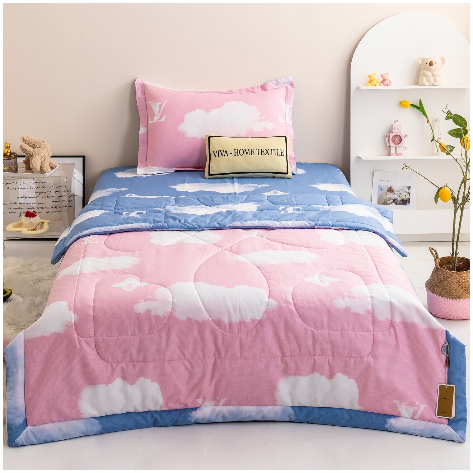Комплект постельного белья Сатин с Одеялом Young 100% хлопок OBK010 1.5-спальное - фотография № 1