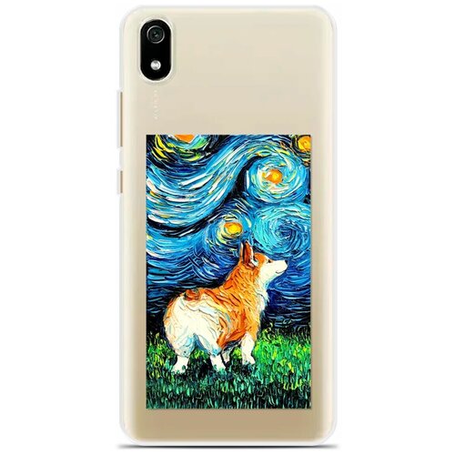 Силиконовый чехол на Xiaomi Redmi 7A Ван Гог Корги / для Сяоми Редми 7А