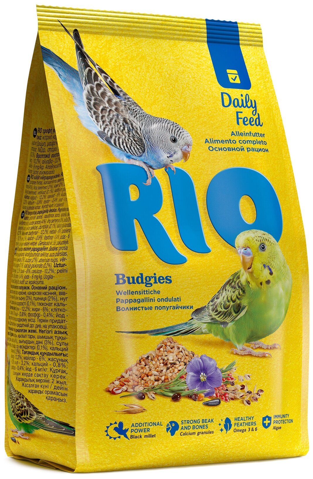 RIO Корм для волнистых попугайчиков. Основной рацион 500г
