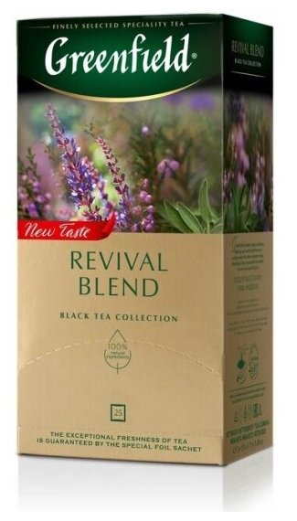 Greenfield Revival Blend (1,7гх25п)чай пак.черн с доб. - фотография № 2