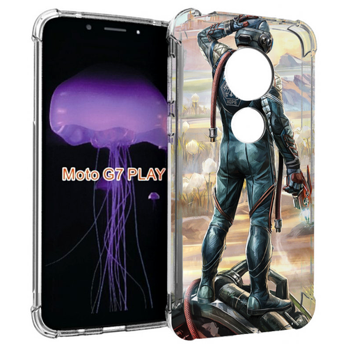 Чехол MyPads the-outer-worlds для Motorola Moto G7 Play задняя-панель-накладка-бампер
