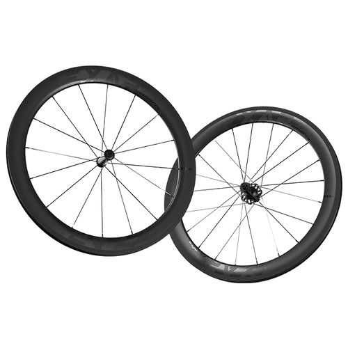 фото Карбоновая пара колес (вилсет) magene exar standart, без покрышек, высота обода 58мм, v-brake (ободной тормоз)