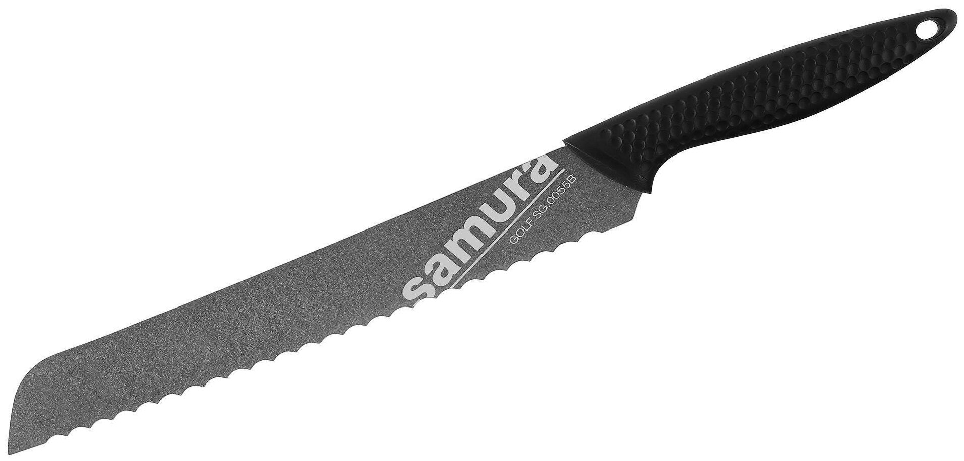 Нож для нарезки хлеба кухонный Samura Golf Stonewash / хлебный нож 230мм SG-0055B