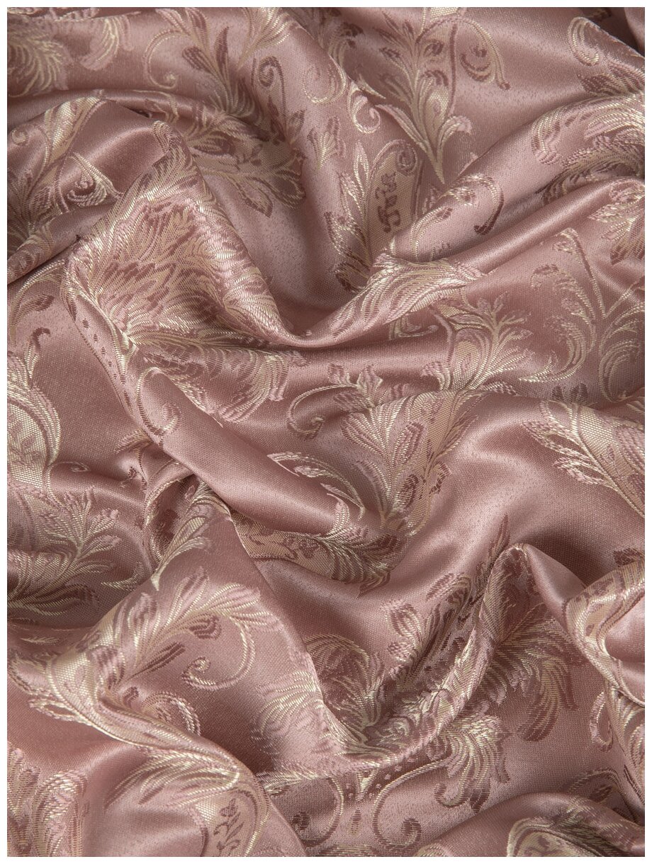 Штора ТД Текстиль жаккард ЛУИ 147, ширина 140см, высота, 260см, розовый - фотография № 4