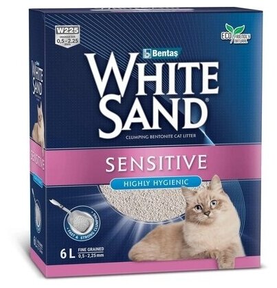 White Sand Комкующийся наполнитель для чувствительных кошек без запаха коробка DXW-1122BX06L0000 5,1 кг 59041