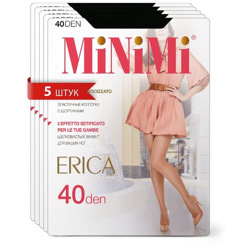 Колготки женские MINIMI Mini ERICA 40 Nero 5 (спайка 5 шт.)