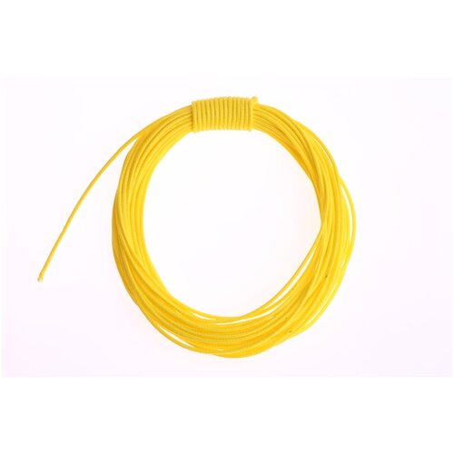 Шнур плетеный, капроновый, высокопрочный Dyneema, желтый 1.5 мм, на разрыв 150 кг длина 5 метров.