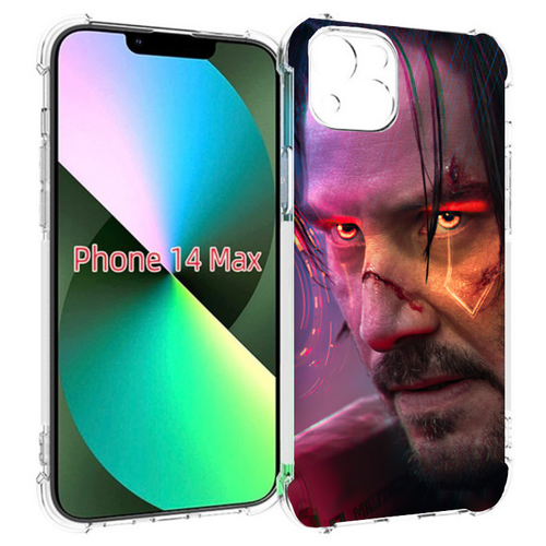 Чехол MyPads cyberpunk 2077 Джонни Сильверхенд для iPhone 14 Plus (6.7) задняя-панель-накладка-бампер чехол mypads cyberpunk 2077 джонни сильверхенд для samsung galaxy m53 sm m536 задняя панель накладка бампер