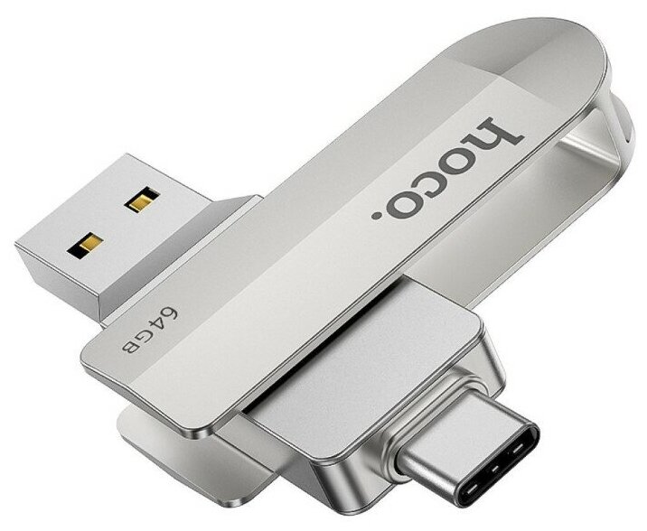 USB Flash Drive 64GB Smart Type-C (UD10) 2 в 1, скорость записи 15-30 МБ/С, скорость чтения 80-120МБ/С
