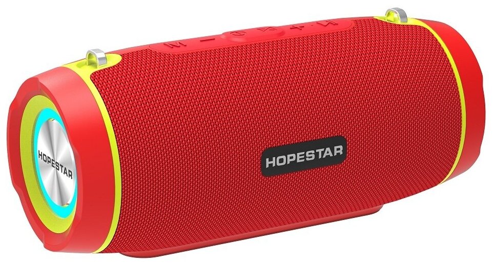 Портативная беспроводная Bluetooth колонка HOPESTAR H45 Party / 10 Вт / блютуз колонка / красная