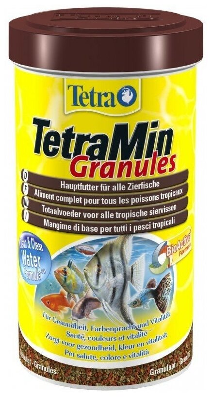 TetraMin Granules Основной корм для всех видов декоративных рыб 250мл (гранулы) - фотография № 16