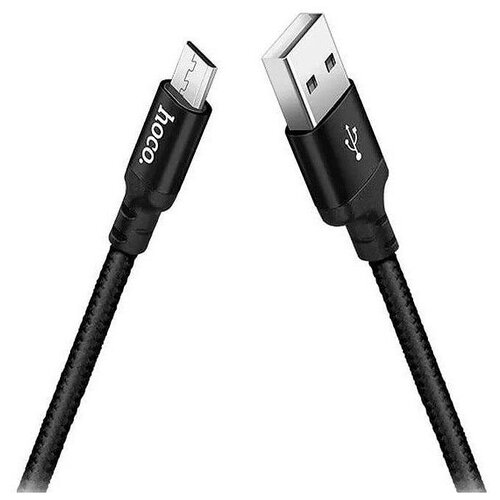 Кабель Hoco X14 Times Speed, microUSB - USB, 2 А, 1 м, черный кабель hoco x14 times speed usb microusb 2 м 1 шт черный