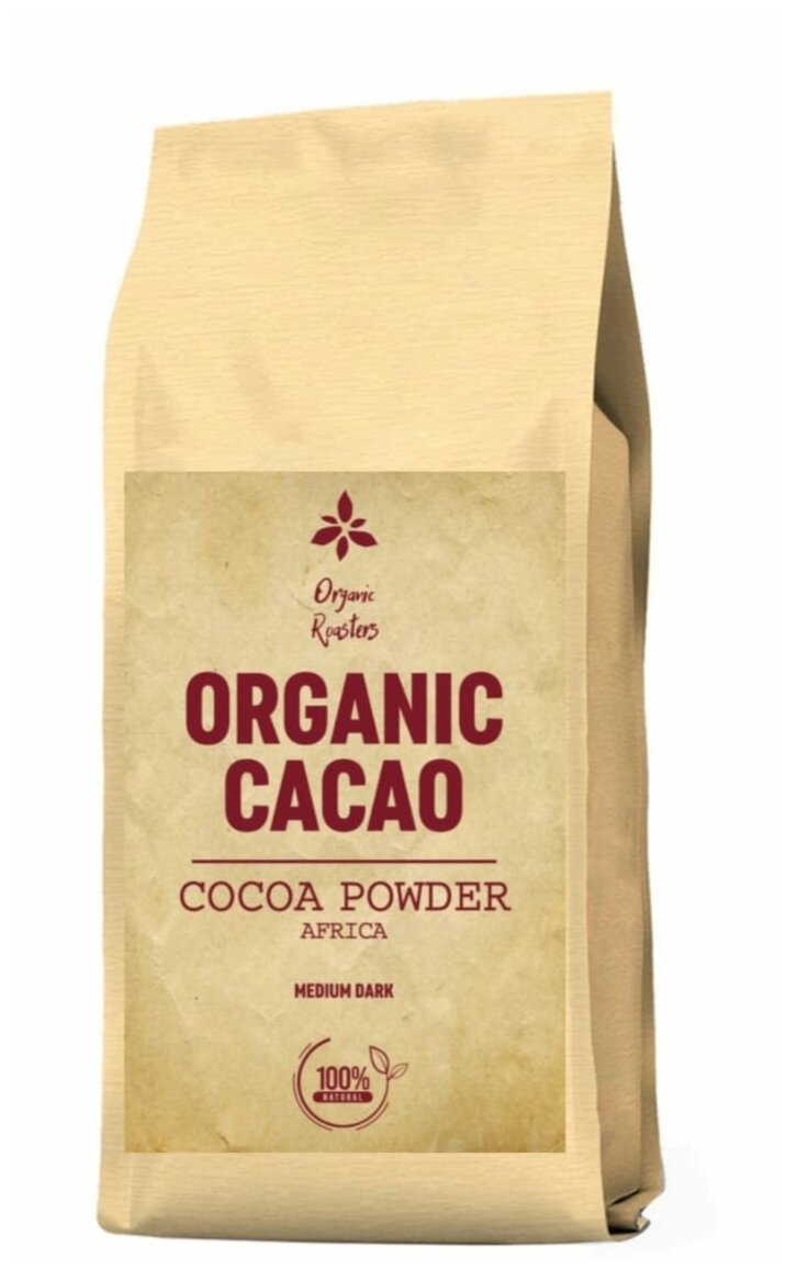 Какао порошок натуральный без сахара Organic Cacao Africa, 500 гр