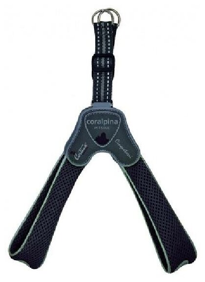 Cortina Harness CINQUETORRI мягкая шлейка для собак "Супер Комфорт", 60-70 см, черный - фотография № 1