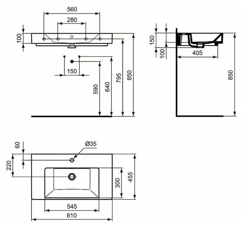 Раковина для ванной Ideal Standard STRADA K078801 - фотография № 4