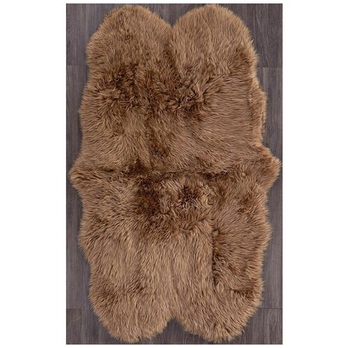 Ковер Sheepskin 95x190 - рыжевато-коричневый - Прямоугольник - коллекция Овчина Sheepskin 0.95x1.90