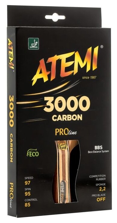Ракетка для настольного тенниса ATEMI PRO 3000 CV 2020