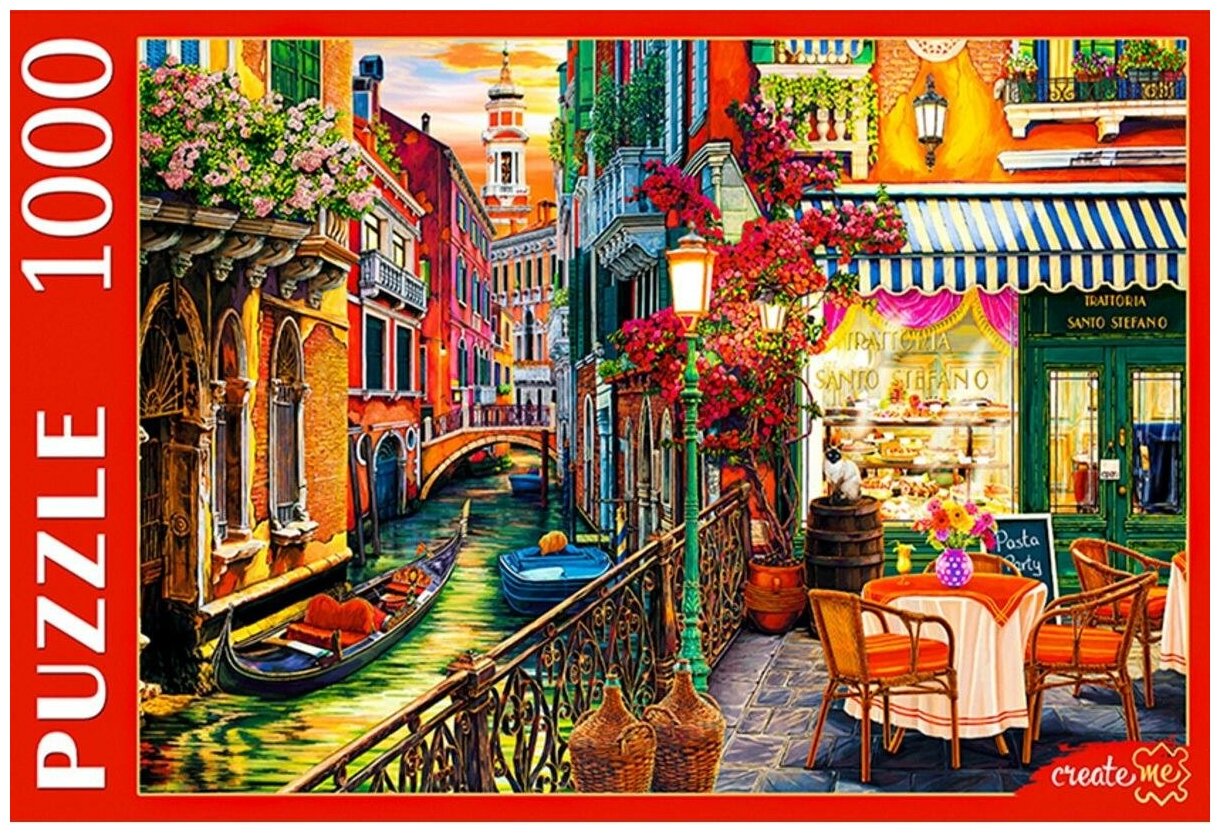 Пазл Рыжий Кот 1000 деталей: Венецианское кафе