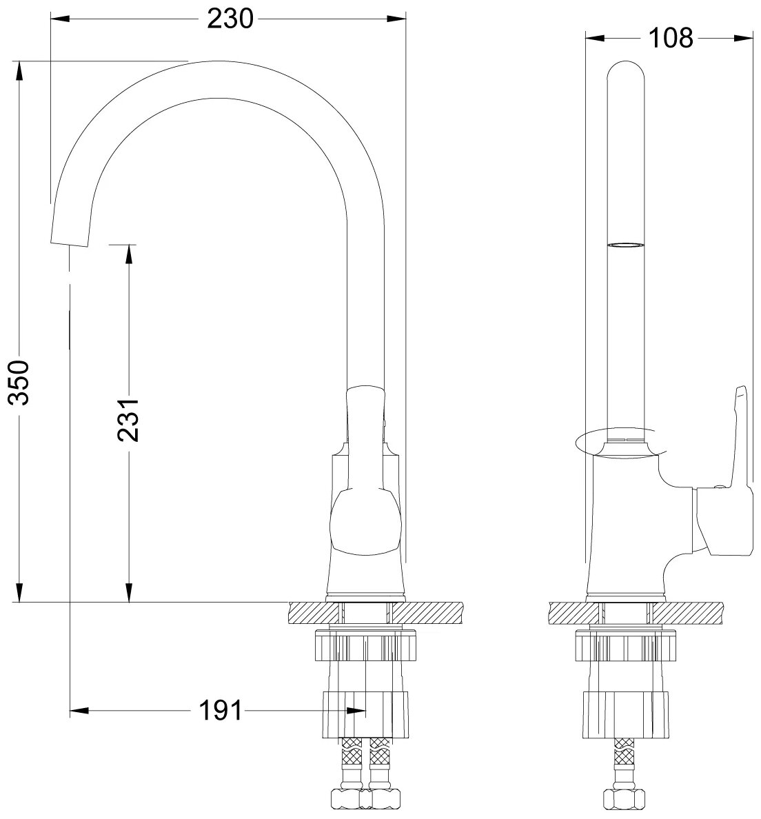 Смеситель Lemark Evitta LM0505C для кухни