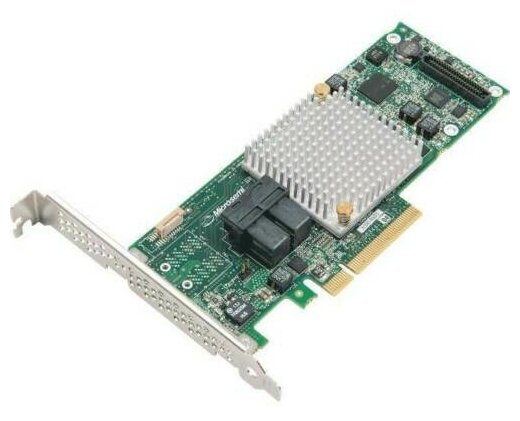 Adaptec ASR-8805 SGL (Hybrid RAID 1, 10 RAID 0, 1, 10, 1E, 5, 6, 50 and 60, 8 int. ports(SFF8643), 1024 Cache, кабели отдельно)