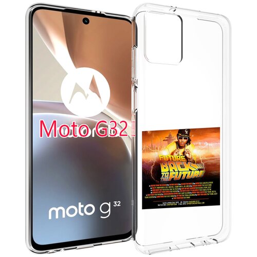 Чехол MyPads Future - Back To The Future для Motorola Moto G32 задняя-панель-накладка-бампер