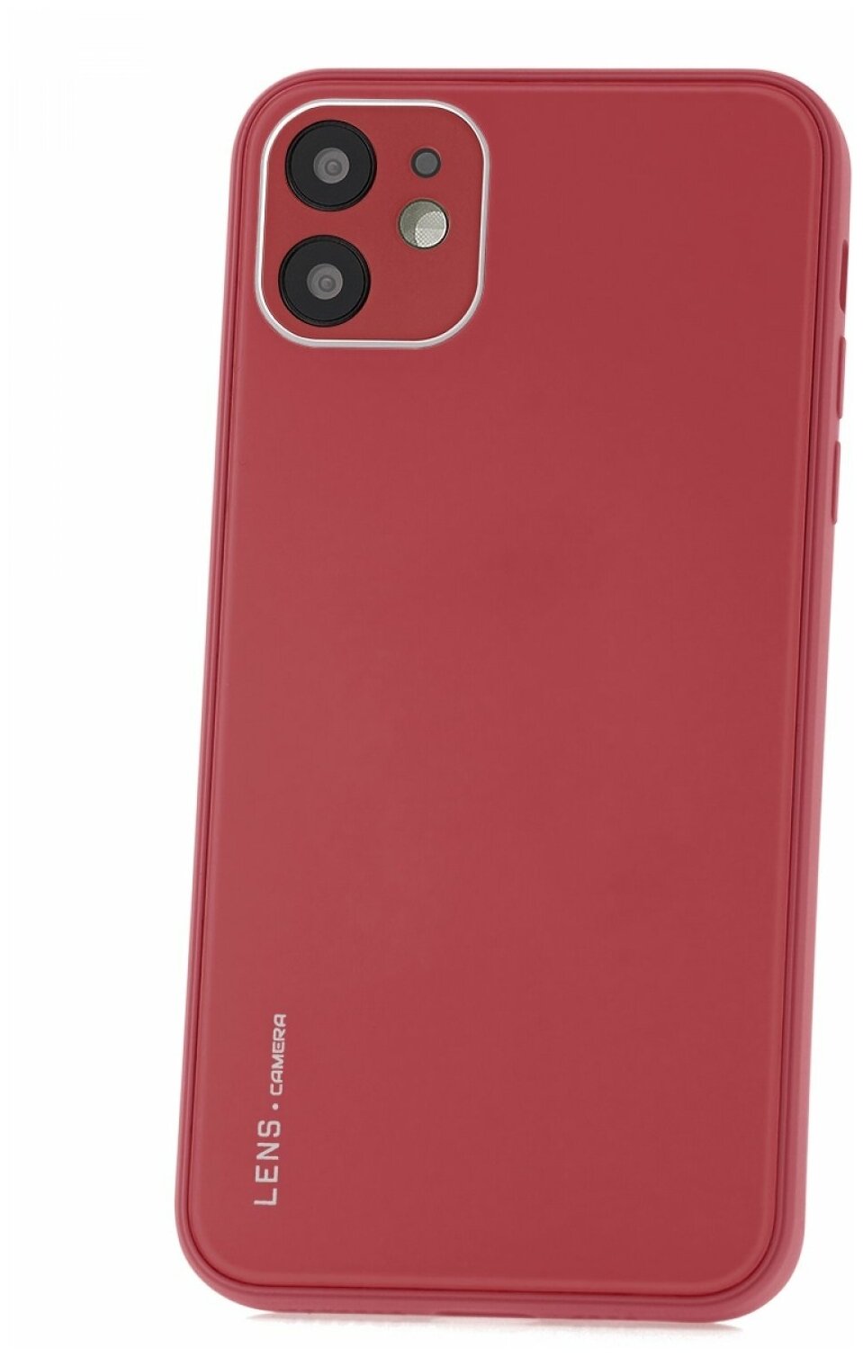 Чехол для iPhone 12 mini Kruche Liquid glass Red противоударный стеклянный кейс силиконовый бампер пластиковая накладка защита камеры