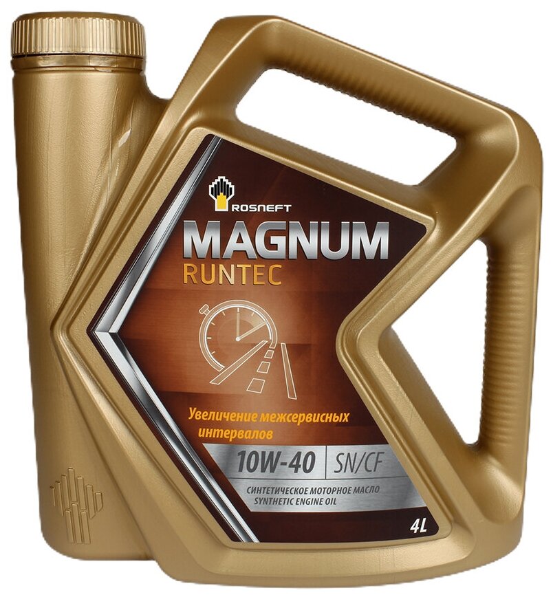 Синтетическое моторное масло Роснефть Magnum Runtec 10W-40, 4 л