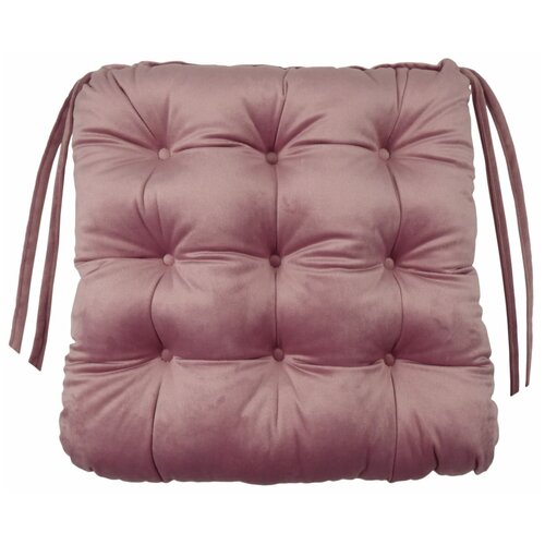 Подушка для стула «Бархат» 40x36 см цвет пыльная роза