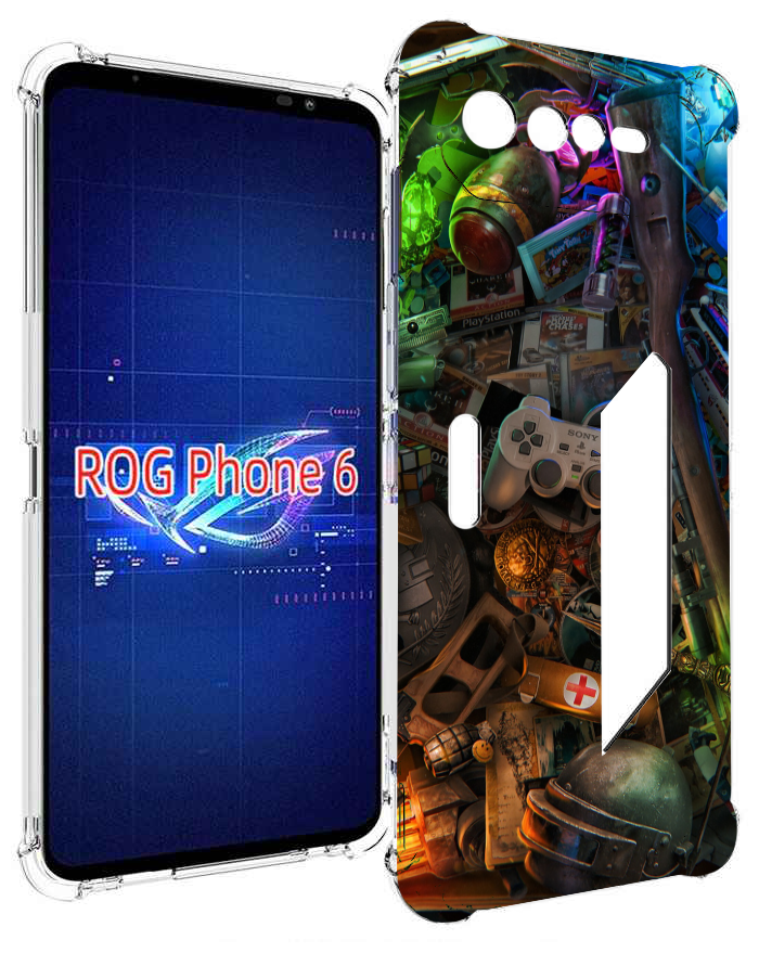 Чехол MyPads JlaMBcPa6eM для Asus ROG Phone 6 задняя-панель-накладка-бампер