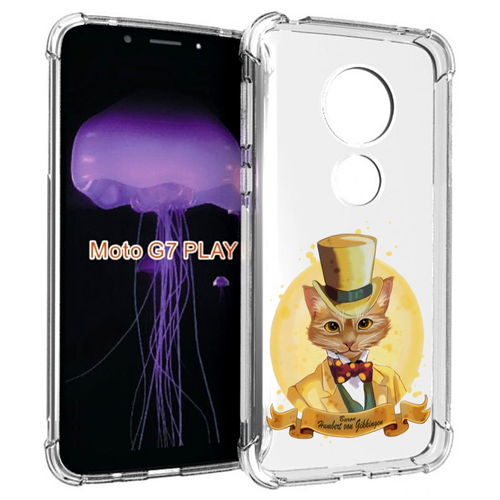 Чехол MyPads кот юрист для Motorola Moto G7 Play задняя-панель-накладка-бампер