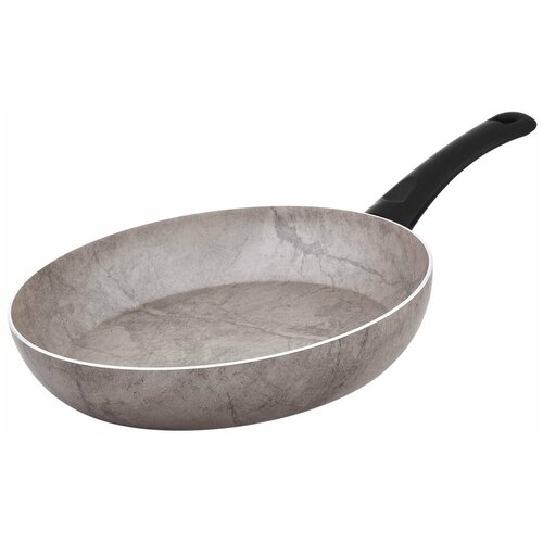 Сковорода Катюша Уют, алюминиевая, с антипригарным покрытием, 24 см, бежевый мрамор