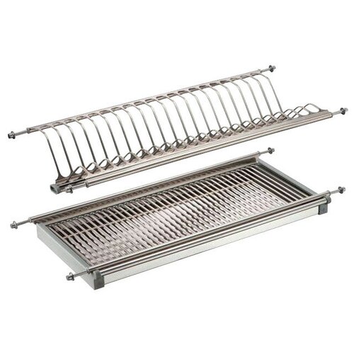 Сушилка для посуды 2-х ур 800мм с поддоном нержавеющая сталь 10045₽