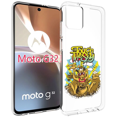 Чехол MyPads нарисованное кенгуру комикс для Motorola Moto G32 задняя-панель-накладка-бампер