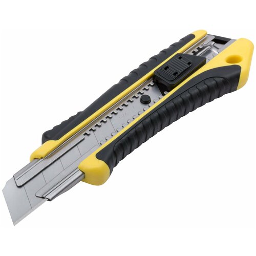 Нож канцелярский строительный, монтажный нож FIT 10327 25 мм усиленный нож для линолеума fit it 10340