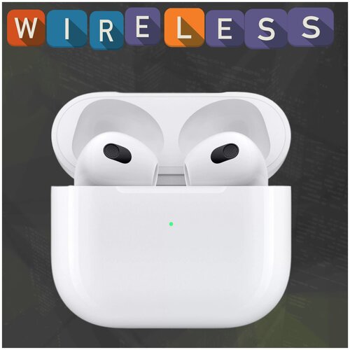 Наушники беспроводные сенсорные с микрофоном 3 Series Wireless Earphones Bluetooth Наушники Белые 132000₽