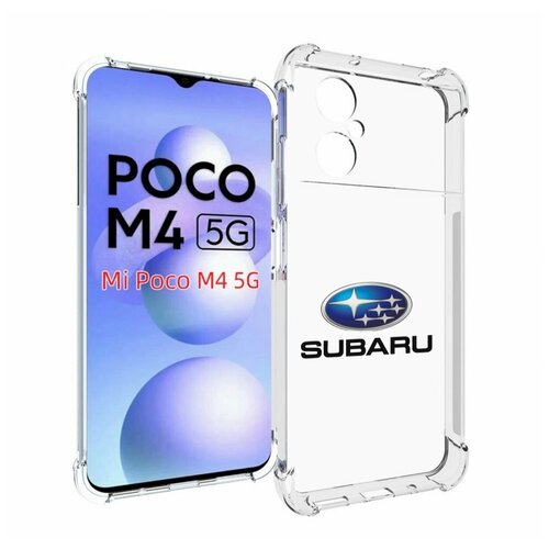 Чехол MyPads subaru-4 мужской для Xiaomi Poco M4 5G задняя-панель-накладка-бампер