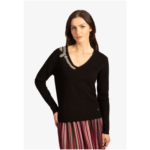 APART, пуловер женский, цвет: черный, размер: 44/46 черного цвета