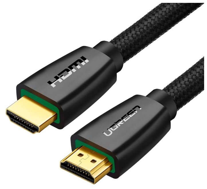 Кабель UGREEN HDMI Male To Male Cable With Braid. Длина: 5м. Цвет: черный - фото №1