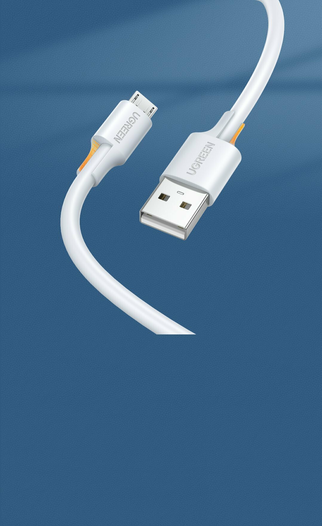 Кабель UGREEN US289 (60140) USB 2.0 A to Micro USB Cable Nickel Plating. Длина: 0,5м Цвет: белый — фото 1